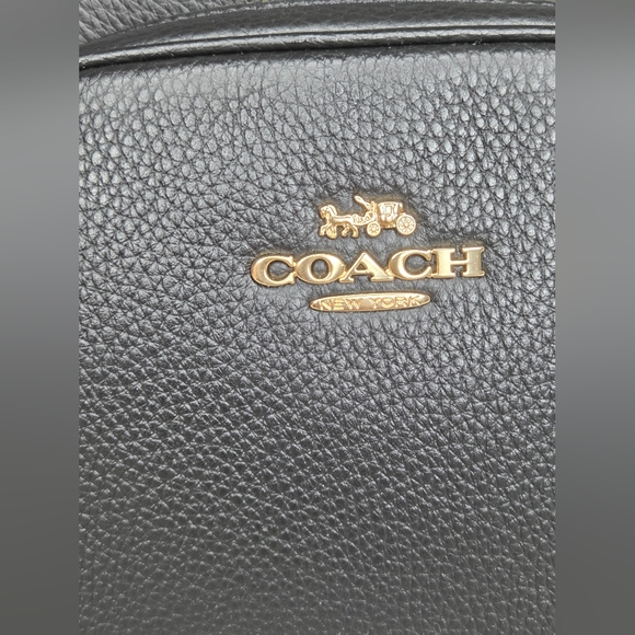 NWT Coach Black Leather Court Backpack In Large - Picture 8 of 16